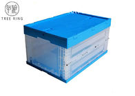 Boîtes de déménagement pliables en PEHD, caisses pliables avec couvercles attachés pour tissus textiles