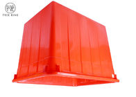 Réutilisation en plastique rouge/bleue de tonneaux en plastique de grand emboîtement solide, de récipients d'entreposage