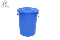 petite poubelle 100Liter en plastique avec le couvercle/la cage et les roues cadre en acier rouges ou bleus
