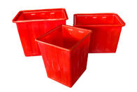 Bac de recyclage de papier durable solide, poubelles de rebut de cuisine en plastique dans la couleur rouge