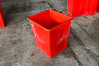 Bac de recyclage de papier durable solide, poubelles de rebut de cuisine en plastique dans la couleur rouge