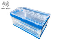 Récipients d'entreposage en plastique empilables clairs de distribution avec le couvercle attaché 65 litres