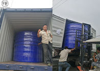 Produits de M5000L Rotomolding, bleu circulaire à couvercle serti réservoir d'eau d'Aquaponics de 1300 gallons
