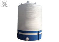Réservoirs cylindriques de moule rotatif personnalisés réservoirs de stockage d'eau en plastique blanc / noir PT20,000L