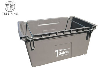 Caisse en plastique pliante tenue dans la main avec la barre d'oscillation, grandes caisses en plastique de stockage de Versa