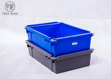 Caisse en plastique pliante tenue dans la main avec la barre d'oscillation, grandes caisses en plastique de stockage de Versa