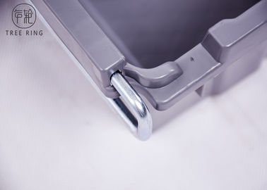 Caisse en plastique pliante tenue dans la main avec la barre d'oscillation, grandes caisses en plastique de stockage de Versa