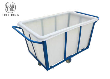 chariot en plastique résistant à la blanchisserie 500kg sur des roues pour le textile LLDPE industriel