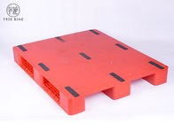 3 palettes en plastique de HDPE lisse plat de dérapages avec la barre d'acier pour étirer FP1200 * 1000