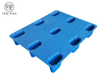 Palettes en plastique industrielles résistantes de pp sur des roues avec neuf la norme de la jambe BM-P1210