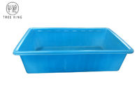 Grands baquets en plastique rectangulaires bleus à couvercle serti d'étang pour le gallon Growing100 hydroponique