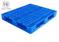 Palettes en plastique de double HDPE réversible de plate-forme empilables avec la barre de 6 renforts