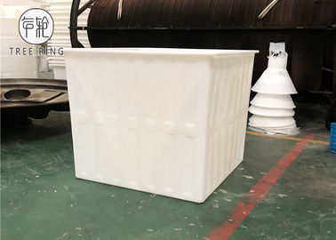 Roto a moulé le grand chariot mobile carré à blanchisserie de poly camion de boîte avec le réservoir en plastique