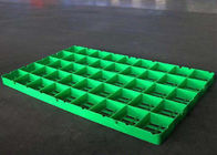 Palette en plastique verte moulue faite sur commande de plancher de Warerhouse pour le congélateur -30 C de basse température