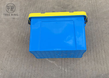 Boîte de rangement en plastique rectangulaire 50L de la Vierge pp d'emboîtement avec le couvercle 40*29*24 cm de Locaked