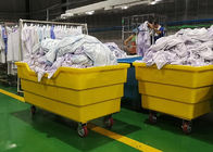 poly chariot commercial de toile à blanchisserie de poly de la boîte 400-800kg ouverture de camion demi sur des roues