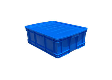 Euro de HDPE empilant les conteneurs droits de mur de couleur bleue de conteneurs avec des couvercles 500*380*180mm